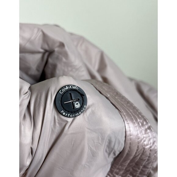 Calvin Klein Performance Women’s Sz Sm Quilted Down Vest Pink Full Zip Down Fill - Picture 8 of 10